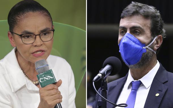 Marina Silva e o deputado federal Marcelo Freixo (Foto: Wenderson Araujo | Cleia Viana/Câmara dos Deputados) Marina Silva e o deputado federal Marcelo Freixo