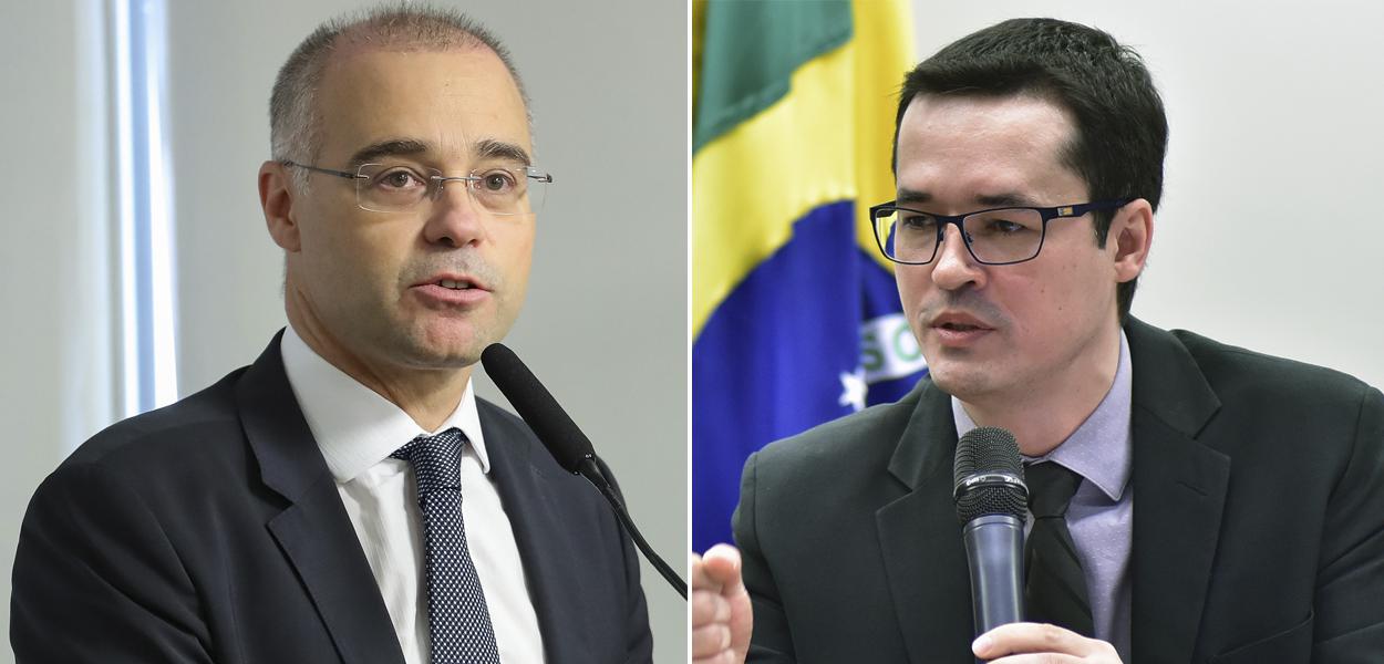 André Mendonça e Deltan Dallagnol (Foto: Marcos Corrêa/PR | Zeca Ribeiro/Câmara dos Deputados) www.brasil247.com - André Mendonça e Deltan Dallagnol