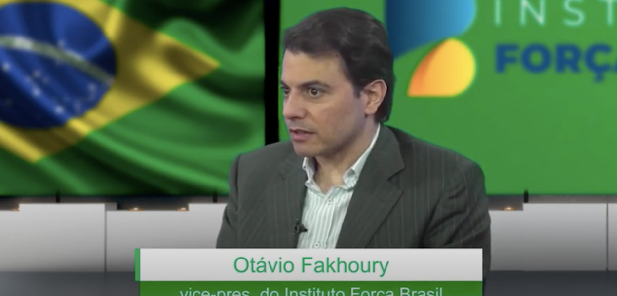 O empresário Otávio Fakhoury em entrevista ao canal de Youtube do Instituto Força Brasil, do qual é vice-presidente, em junho deste ano (Foto: Reprodução) O empresário Otávio Fakhoury em entrevista ao canal de Youtube do Instituto Força Brasil, do qual é vice-presidente, em junho deste ano