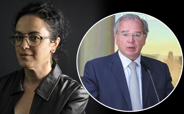 Marcia Tiburi e Paulo Guedes (Foto: Felipe L. Gonçalves/Brasil247 | Marcos Corrêa/PR) Marcia Tiburi e Paulo Guedes