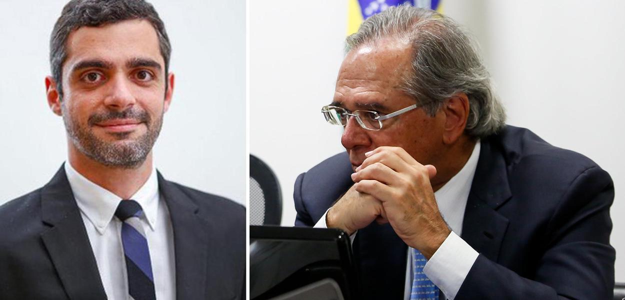 Bruno Boghossian e Paulo Guedes (Foto: Reprodução | PR) www.brasil247.com - Bruno Boghossian e Paulo Guedes