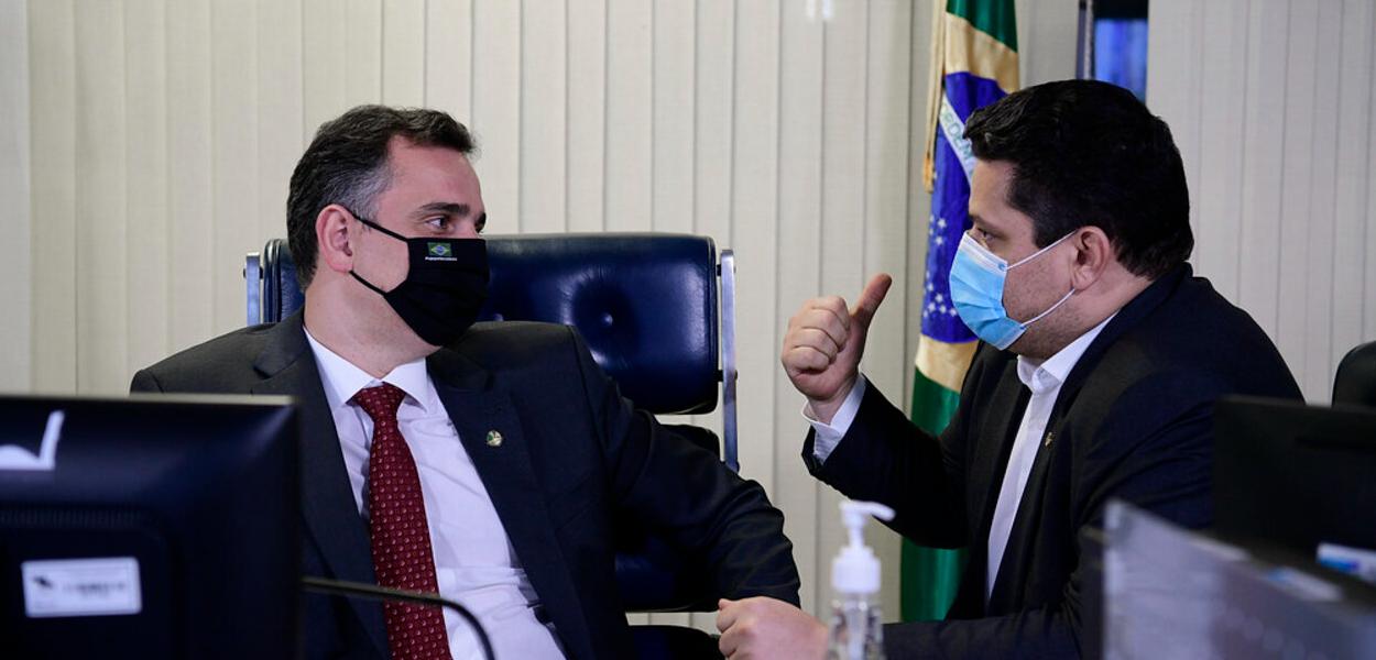 Rodrigo Pacheco e Davi Alcolumbre (Foto: Pedro França/Agência Senado) Rodrigo Pacheco e Davi Alcolumbre