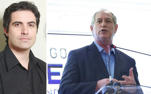 Jornalista Bernardo Mello Franco e o ex-ministro Ciro Gomes (Foto: Reprodução | José Cruz/Agência Brasil) Jornalista Bernardo Mello Franco e o ex-ministro Ciro Gomes