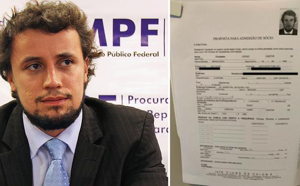 Diogo Castor de Mattos e a ficha de adesão ao clube de elite (Foto: MPF/Divulgação | Reprodução) Diogo Castor de Mattos e a ficha de adesão ao clube de elite