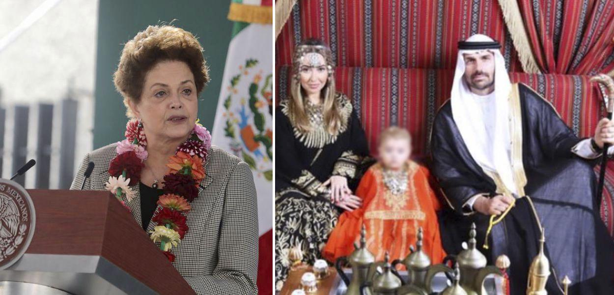 Dilma e Eduardo Bolsonaro com a família em Dubai (Foto: Reprodução/Facebook | Reprodução/Instagram) www.brasil247.com - Dilma e Eduardo Bolsonaro com a família em Dubai