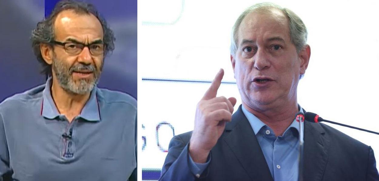 Jornalista Eumano Silva e o ex-ministro Ciro Gomes (Foto: Reprodução/Youtube I José Cruz/Agência Brasil) Jornalista Eumano Silva e o ex-ministro Ciro Gomes
