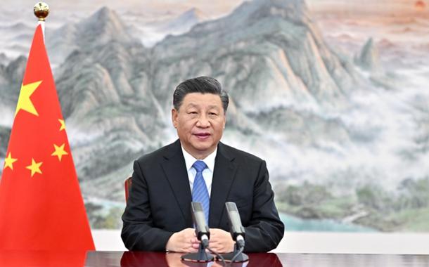 (211104) -- BEIJING, Nov. 4, 2021 (Xinhua) -- Presidente da China pronuncia discurso por vídeo na Exposição Internacional de Importação e Exportação da China (Foto: Li Xueren) (211104) -- BEIJING, Nov. 4, 2021 (Xinhua) -- Presidente da China pronuncia discurso por vídeo na Exposição Internacional de Importação e Exportação da China
