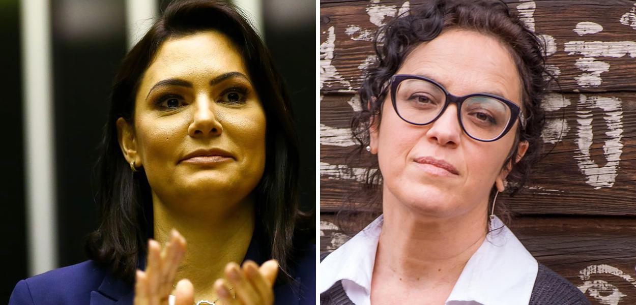 Michelle Bolsonaro e Márcia Tiburi (Foto: ABr | Divulgação) Michelle Bolsonaro e Márcia Tiburi