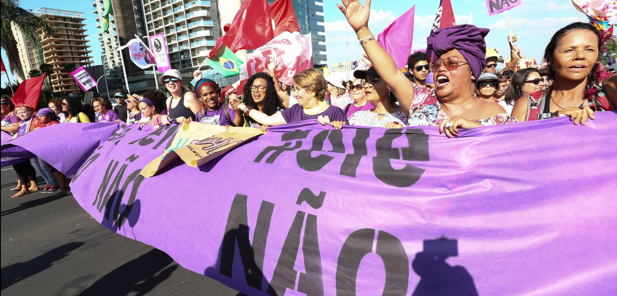 Ato de mulheres contra Jair Bolsonaro em 2018 (Foto: Lula Marques) www.brasil247.com - Ato de mulheres contra Jair Bolsonaro em 2018