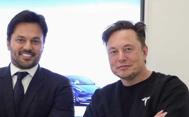 Fábio Faria e Elon Musk (Foto: Reprodução) Fábio Faria e Elon Musk