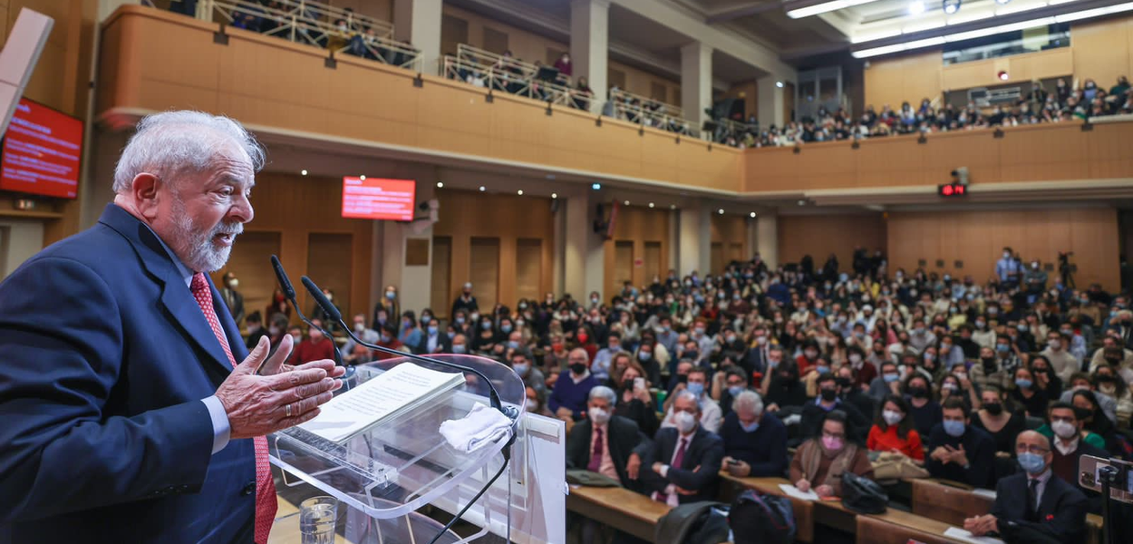 Lula fala na Sciences Po Paris (Foto: Ricardo Stuckert) www.brasil247.com - Lula fala na Sciences Po Paris