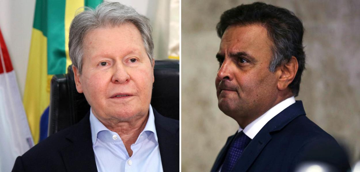 Arthur Virgílio e Aécio Neves (Foto: Mário Oliveira/Semcom | Valter Campanato/Agência Brasil) www.brasil247.com - Arthur Virgílio e Aécio Neves