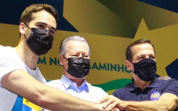 Eduardo Leite, Arthur Virgílio e João Doria (Foto: Reprodução/PSDB) Eduardo Leite, Arthur Virgílio e João Doria