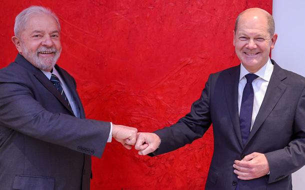 Lula é recebido em Berlim pelo líder do SPD, Olaf Scholz (Foto: Ricardo Stuckert) Lula é recebido em Berlim pelo líder do SPD, Olaf Scholz