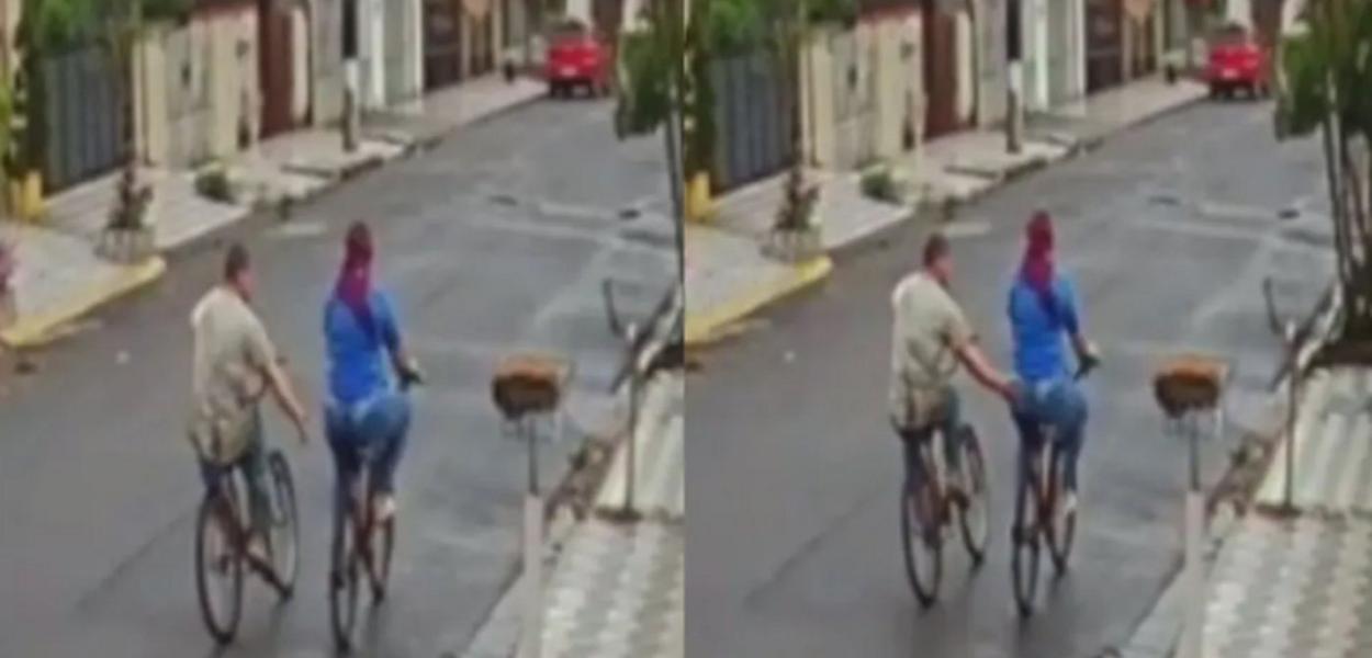 Homem ataca ciclista (Foto: Reprodução) www.brasil247.com - Homem ataca ciclista