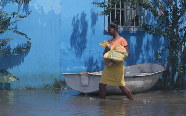 Enchente em Ilhéus (Foto: Camila Souza / Governo da Bahia) Enchente em Ilhéus