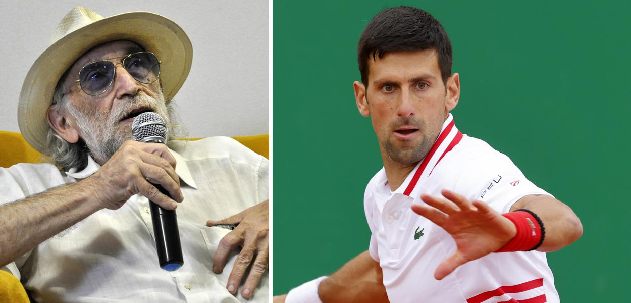 Alex Solnik e Novak Djokovic (Foto: Felipe L. Gonçalves/Brasil247 | Reuters) www.brasil247.com - Alex Solnik e Novak Djokovic
