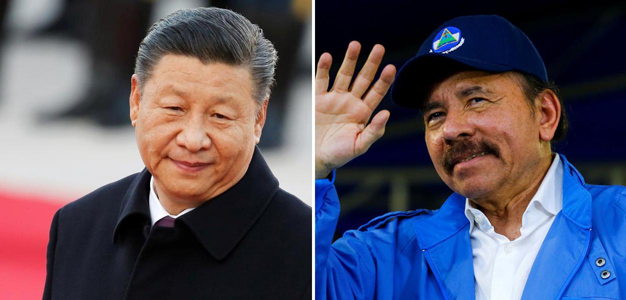 Xi Jinping e Daniel Ortega (Foto: Reuters) www.brasil247.com - Xi Jinping e Daniel Ortega