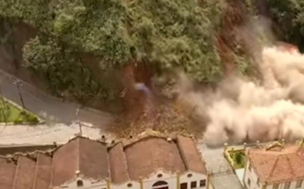 Desmoronamento destrói 1º casarão neocolonial de Ouro Preto, o Solar Baeta Neves, adquirido por família em 1890 (vídeo)