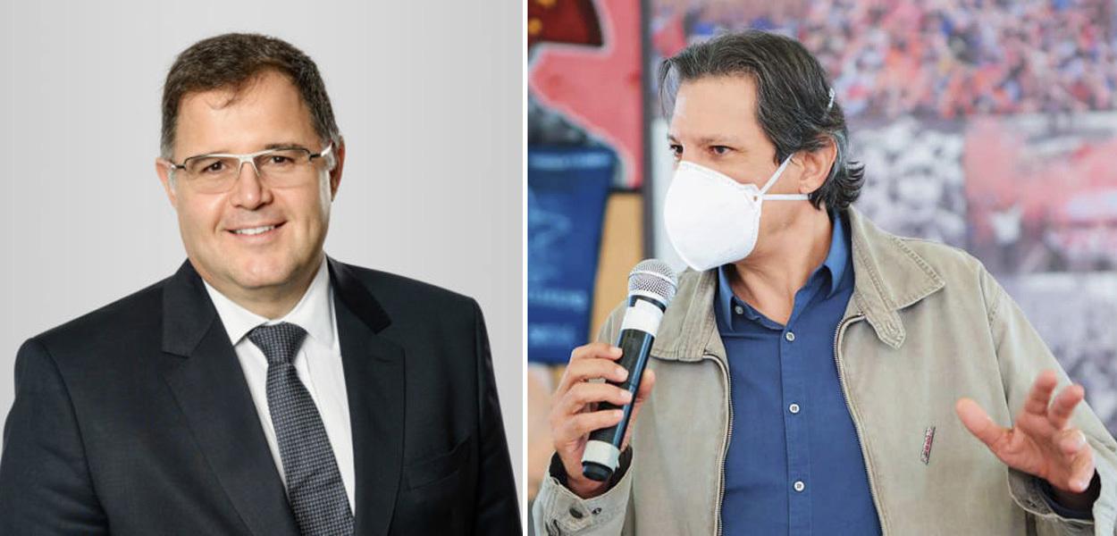 Luís Costa Pinto e Fernando Haddad (Foto: Divulgação | Reprodução/Facebook) www.brasil247.com - Luís Costa Pinto e Fernando Haddad