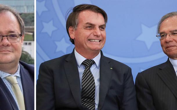 Oreiro/Guedes e Bolsonaro (Foto: Reprodução) Oreiro/Guedes e Bolsonaro
