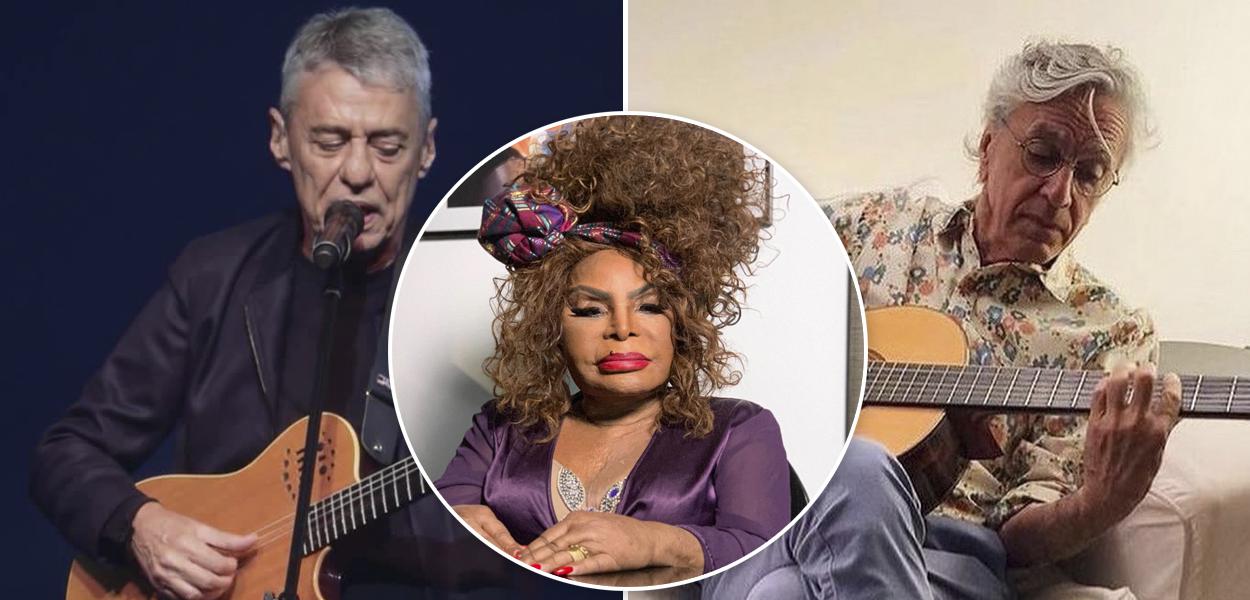 Chico Buarque, Elza Soares e Caetano Veloso (Foto: Reprodução/Facebook) www.brasil247.com - Chico Buarque, Elza Soares e Caetano Veloso