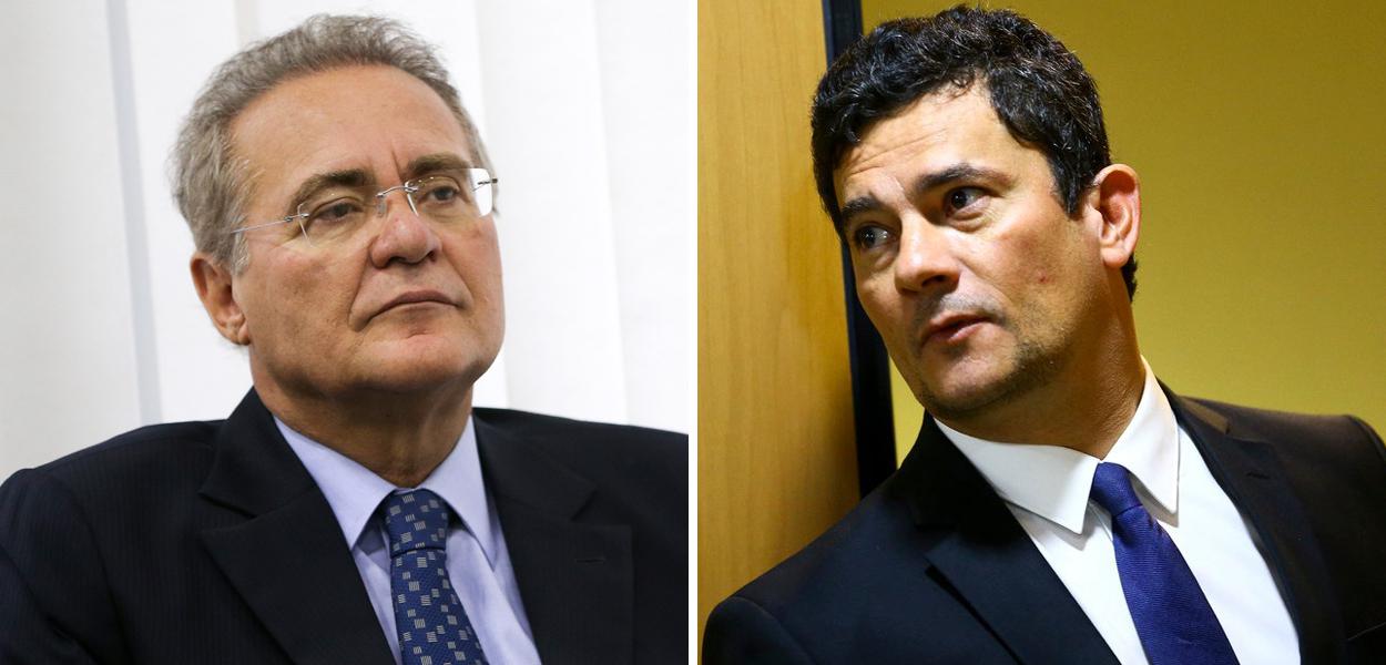 Renan Calheiros e Sergio Moro (Foto: ABr) www.brasil247.com - Renan Calheiros e Sergio Moro