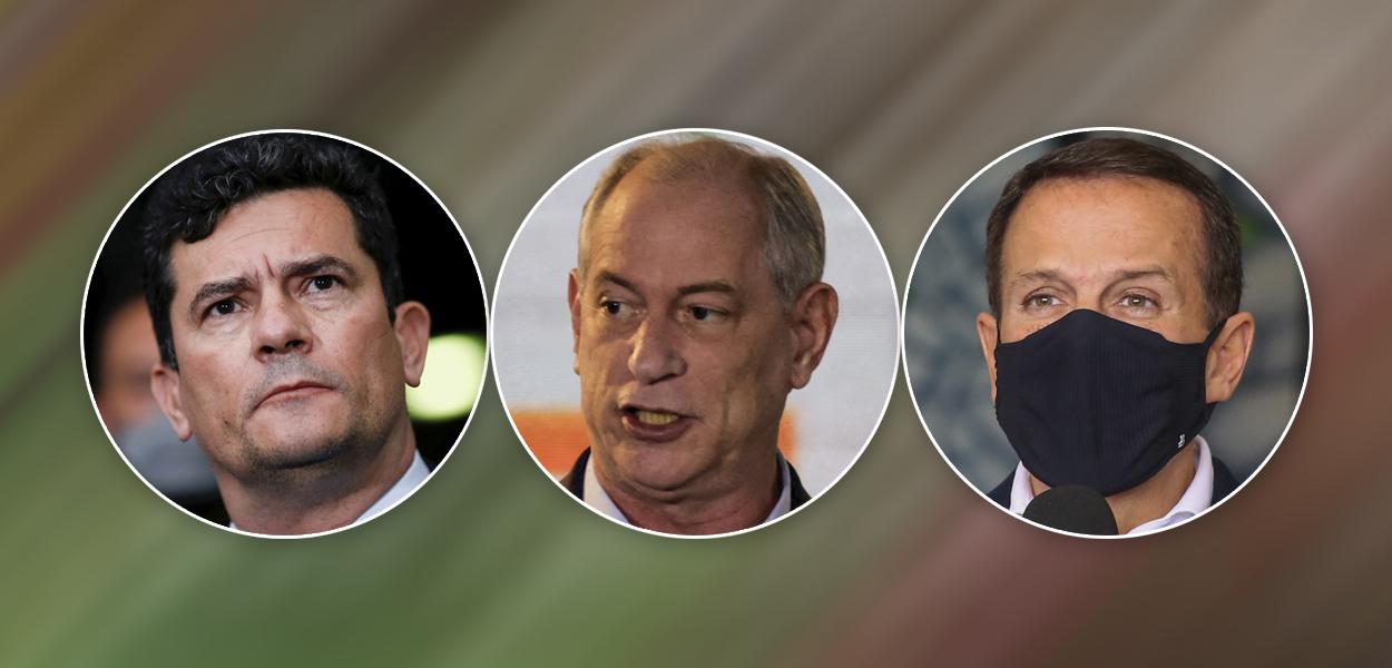 Moro, Ciro e Doria (Foto: Reuters | GovSP) www.brasil247.com - Moro, Ciro e Doria