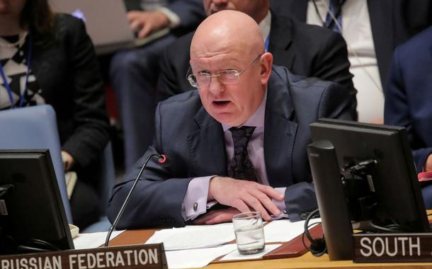 Vasili Nebenzia, embaixador da Rússia na ONU (Foto: Reuters) Vasili Nebenzia, embaixador da Rússia na ONU