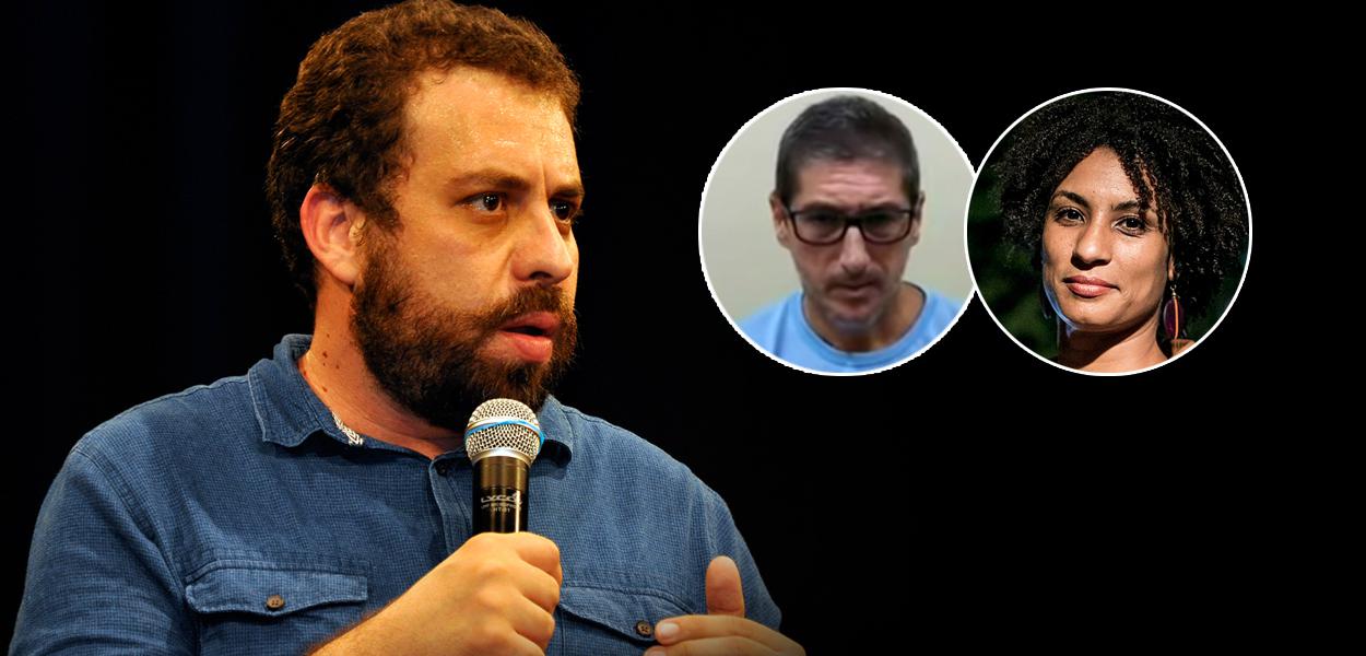 Guilherme Boulos, ex-PM Ronnie Lessa e Marielle Franco (Foto: Felipe L. Gonçalves/Brasil247 | Divulgação) www.brasil247.com - Guilherme Boulos, ex-PM Ronnie Lessa e Marielle Franco