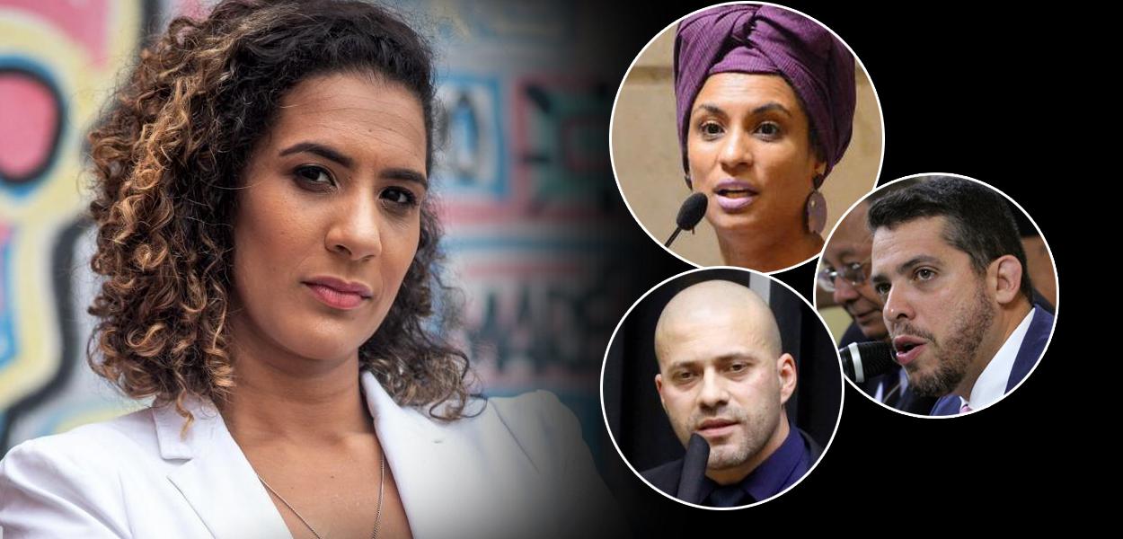 www.brasil247.com - Anielle Franco, Marielle Franco, deputado Daniel Silveira e o deputado Rodrigo Amorim