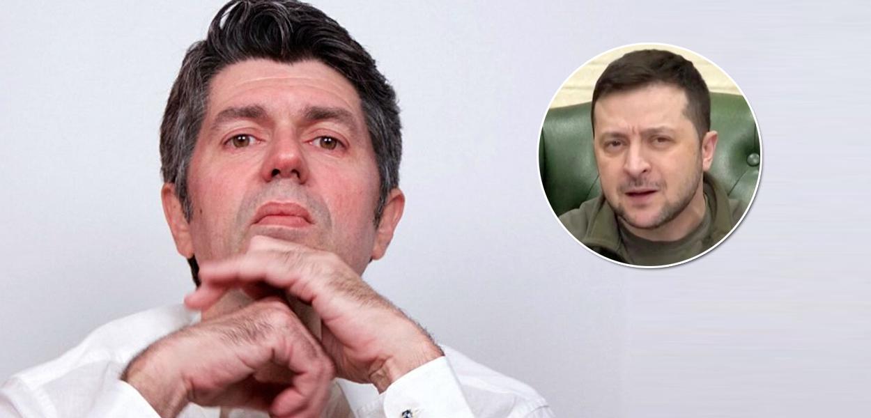www.brasil247.com - Músico Leoni e o presidente da Ucrânia, Volodymyr Zelensky