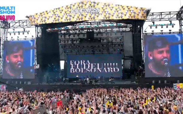 Fresno grita 'fora Bolsonaro' no Lollapalooza (Foto: Reprodução) Fresno grita 'fora Bolsonaro' no Lollapalooza