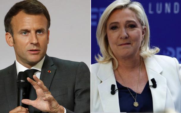 Macron e Le Pen (Foto: Reuters) Macron e Le Pen