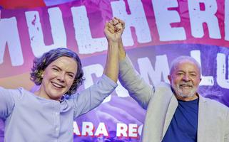 Gleisi Hoffmann e o ex-presidente Luiz Inácio Lula da Silva