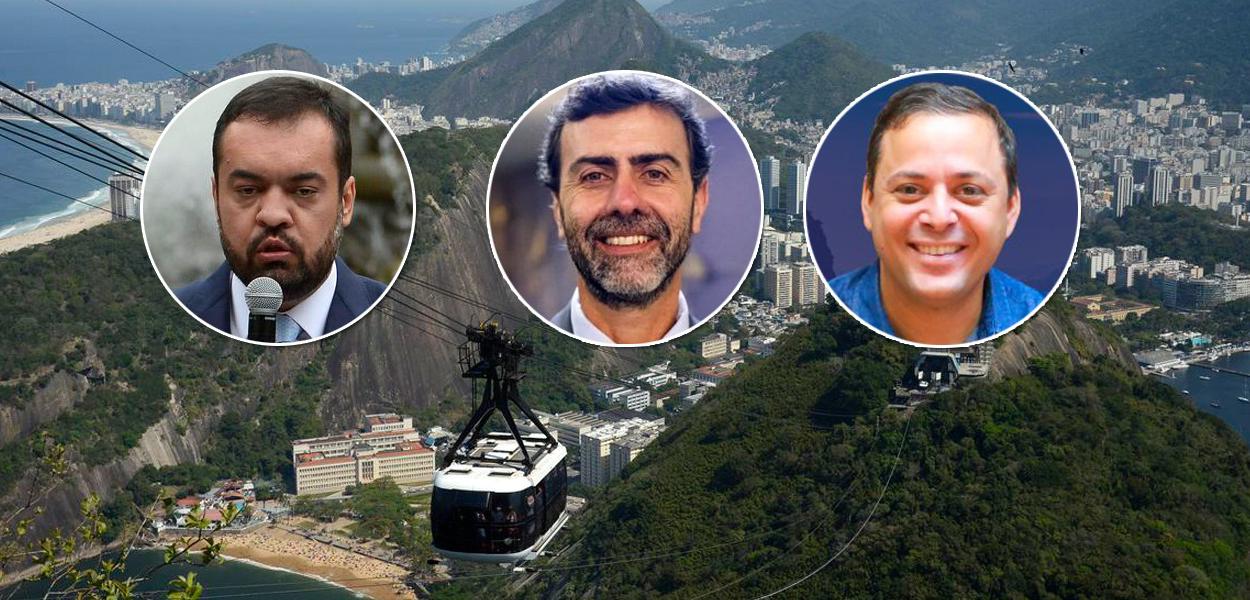 Cláudio Castro, Marcelo Freixo e Rodrigo Neves (Foto: ABr | Divulgação) www.brasil247.com - Cláudio Castro, Marcelo Freixo e Rodrigo Neves