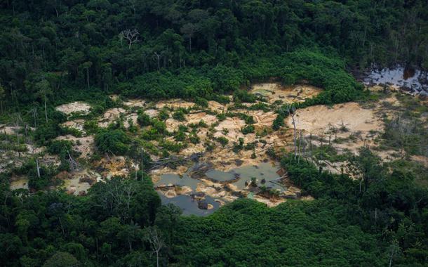 Garimpo na terra Yanomami, em Roraima (Foto: Divulgação) Garimpo na terra Yanomami, em Roraima