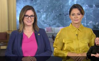Cristiane Rodrigues Brito e Michelle Bolsonaro (Foto: Reprodução) Cristiane Rodrigues Brito e Michelle Bolsonaro