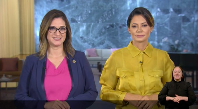 Cristiane Rodrigues Brito e Michelle Bolsonaro (Foto: Reprodução) www.brasil247.com - Cristiane Rodrigues Brito e Michelle Bolsonaro