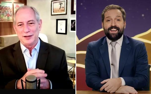Ciro Gomes e Gregório Duvivier (Foto: Reprodução) Ciro Gomes e Gregório Duvivier
