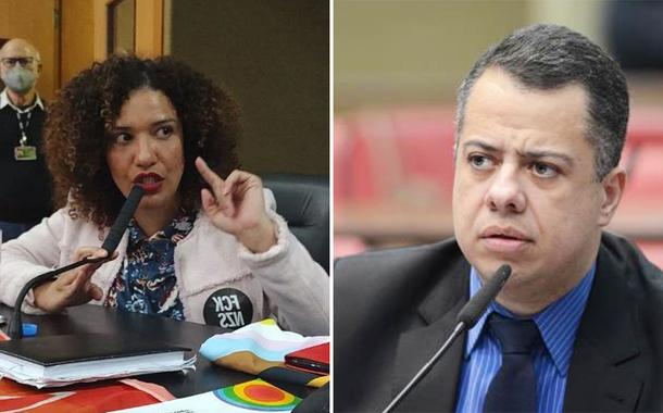 Monica Seixas e Wellington Santos (Foto: Reprodução) Monica Seixas e Wellington Santos
