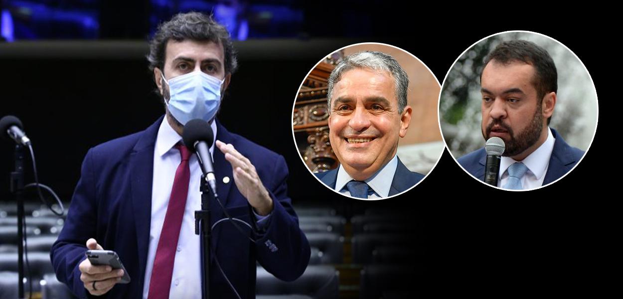 Marcelo Freixo, André Ceciliano (meio) e Cláudio Castro (à dir.) (Foto: Divulgação) www.brasil247.com - Marcelo Freixo, André Ceciliano (meio) e Cláudio Castro (à dir.)
