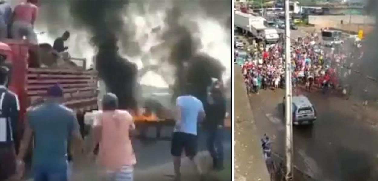Moradores de Umbaúba (SE) protestam conta a morte de Genivaldo de Jesus Santos (Foto: Reprodução/Redes Sociais) www.brasil247.com - Moradores de Umbaúba (SE) protestam conta a morte de Genivaldo de Jesus Santos