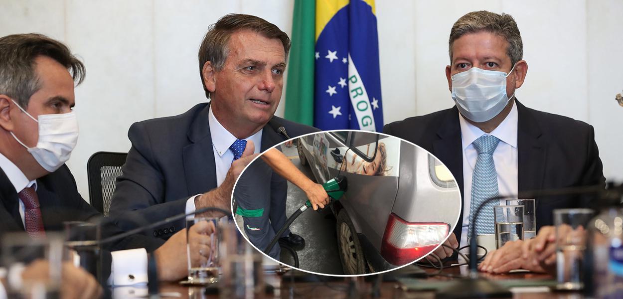 www.brasil247.com - Ciro Nogueira, Jair Bolsonaro e Arthur Lira
