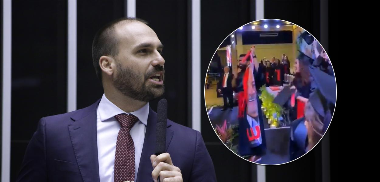 Eduardo Bolsonaro (Foto: Paulo Sérgio/Câmara dos Deputados | Reprodução/Twitter) www.brasil247.com - Eduardo Bolsonaro