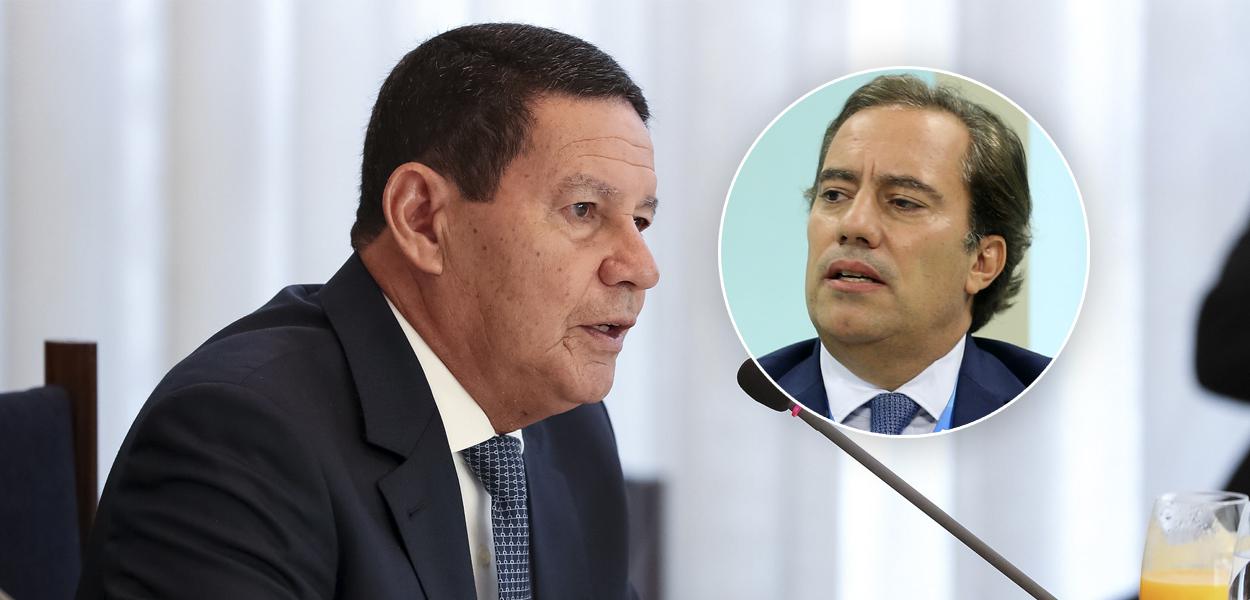 Hamilton Mourão e Pedro Guimarães (Foto: Marcos Corrêa/PR | Valter Campanato/Agência Brasil) www.brasil247.com - Hamilton Mourão e Pedro Guimarães