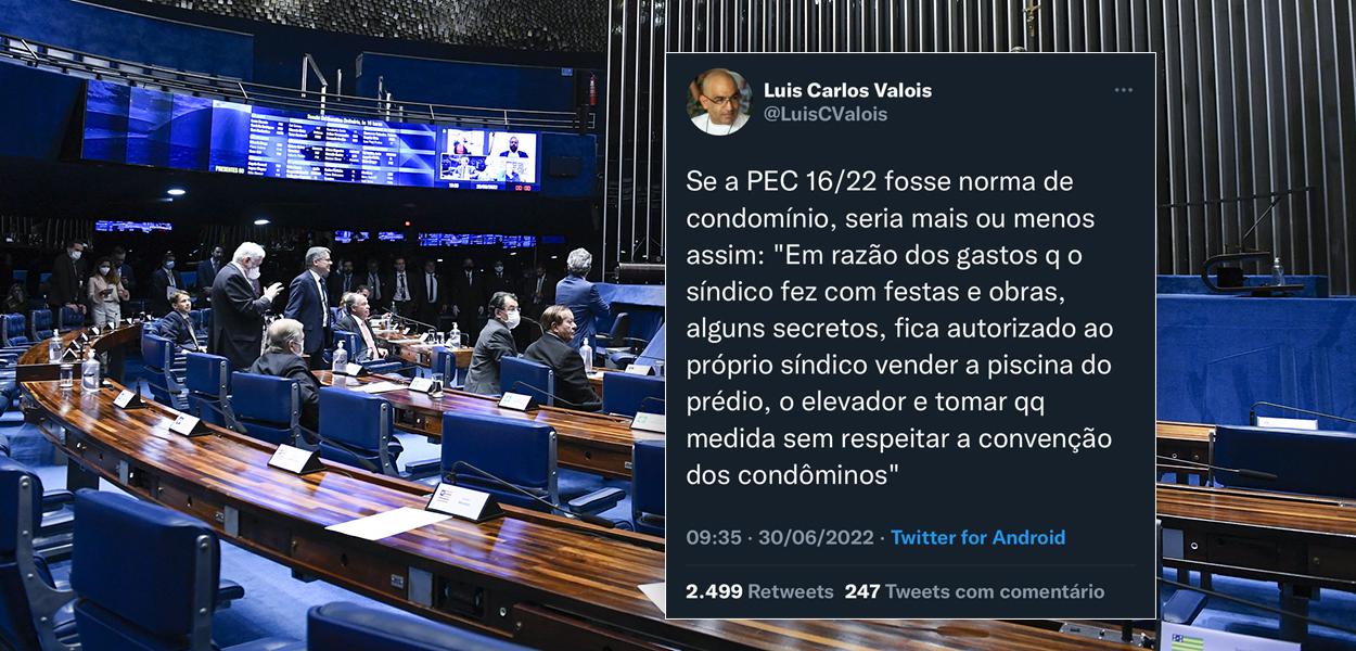 (Foto: Roque de Sá/Agência Senado | Reprodução/Twitter) www.brasil247.com -