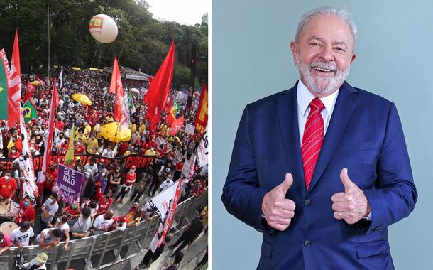 Mobilização progressista e o ex-presidente Luiz Inácio Lula da Silva (Foto: Paulo Pinto/Fotos Públicas | Ricardo Stuckert) Mobilização progressista e o ex-presidente Luiz Inácio Lula da Silva