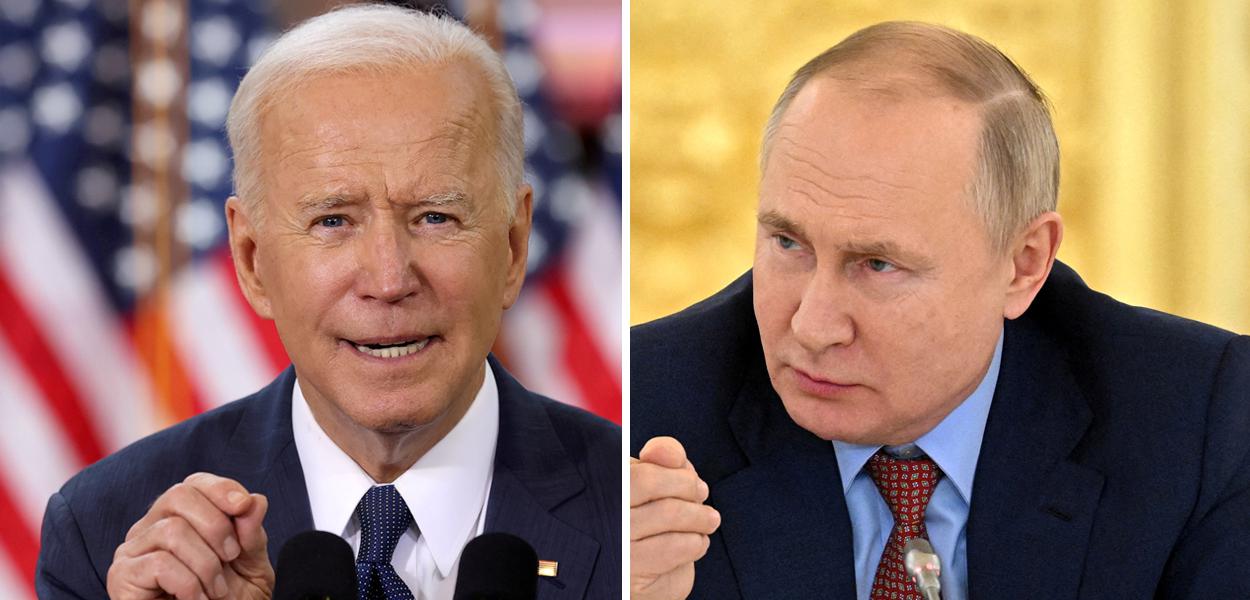 Joe Biden e Vladimir Putin (Foto: Reuters) www.brasil247.com - Joe Biden e Vladimir Putin