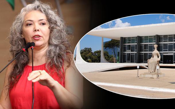 Liana Cirne Lins e o Supremo Tribunal Federal (Foto: CMRE | STF) Liana Cirne Lins e o Supremo Tribunal Federal